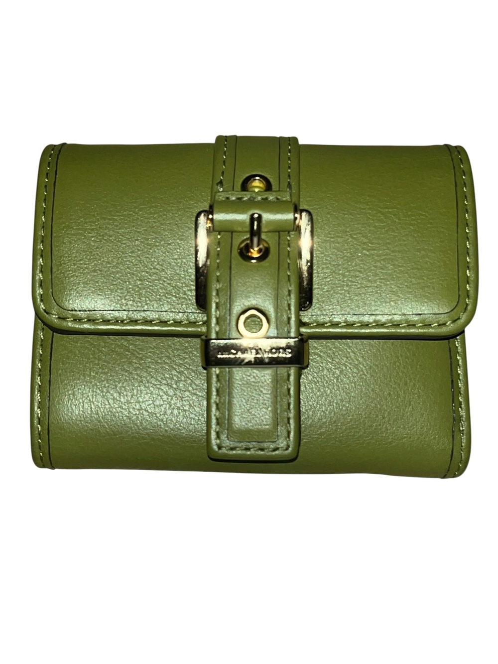 Michael Kors Colby Small Leather Tri-Fold Wallet in Safari Green - Picture 1 of 10